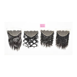 Perruque indienne 13*6 Frontal Machine Double Weft Weaving, couleur naturelle, pour femme, double trame tissée à la machine, ondulations profondes, non traitée, sans cheveux humains - Product Image 4