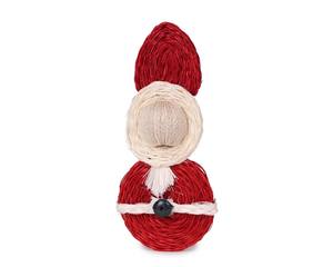 Ornement suspendu artisanal en rotin Père Noël (rouge, blanc et noir) pour la décoration rustique de l'arbre de Noël - Product Image 2