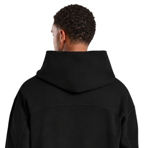 Ensemble de survêtement pour homme, sweat-shirt noir surdimensionné et pantalon assorti, deux pièces, streetwear décontracté, vêtements de sport, jogging - Product Image 6