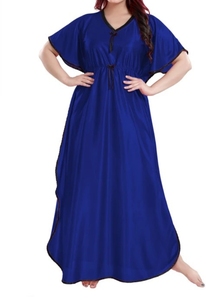 New Style Breathable Moroccan <b>Kaftan</b> Dress Batwing Wide Sleeve VNeck Polyester Regular Fit Floor Length Casual Evening Party - Product Image 4