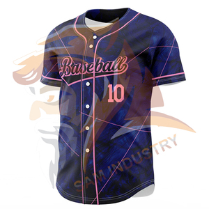 Camiseta de béisbol de manga corta con cuello en V, transpirable, de secado rápido, con logo de diseño personalizado y estampado por transferencia térmica para hombre - Product Image 5