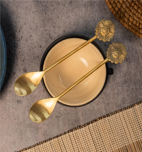 Ensemble de couverts en cuivre plaqué or, design luxueux, cuillères à thé et à dessert miroir, haute qualité, cadeaux, livraison rapide, prix bas - Product Image 4