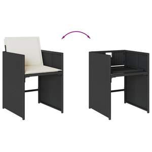 Juego de 6 Muebles de Jardín para Comedor en Color Negro y Marrón - Product Image 6