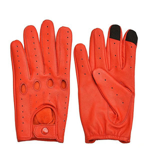 Gants de conduite pour hommes de haute qualité, en cuir de chèvre véritable, confortables, antidérapants, pour les voyages, style uni, quatre saisons - Product Image 1