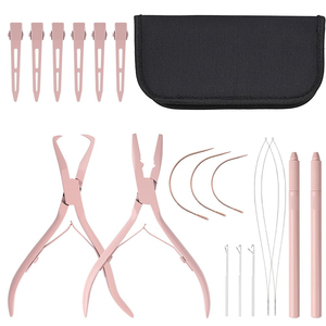 Wholesale Rate Good Selling High End Hair Extension Master Kit With Portable Organizer For Beauty Hair Extension <b>Tools</b> Kits - Product Image 1