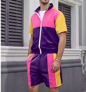 Wholesale RABUSH SPORTS Men's Winter Coated Formal Waterproof Nylon Color Block Lightweight <b>Jacket</b> Regular Set Tracksuit - Product Image 4