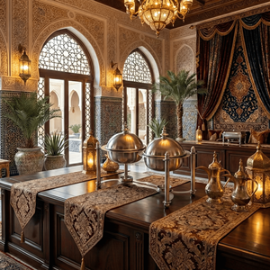 Double <b>Bowl</b> Durable Non-Stick Stainless Steel Chafing Dish <b>Set</b> with Dome Lids and Fuel Holders for Buffet Catering Food Service - Product Image 4