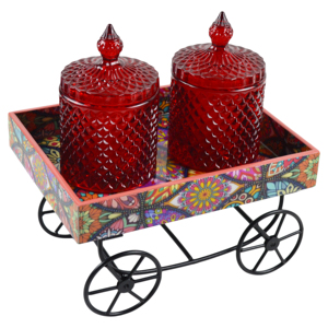 Hot Sale Design <b>Wax</b> Jar Wooden Trolley Candle Votive Modern Tea Light and <b>Wax</b> Candle Holder Home Decor and Wedding Design - Product Image 1