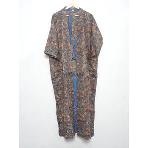 Kimono de Lujo con Parches de Seda, Romántico y Vintage, para Otoño e Invierno, Bata Larga y Suave para Mujer, Ropa de Dormir Boho Transpirable - Product Image 1
