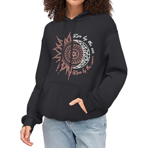 Ensemble de sport unisexe en molleton de coton et polyester surdimensionné et épais pour femme, avec logo personnalisé, à double doublure, comprenant des sweats à capuche - Product Image 1
