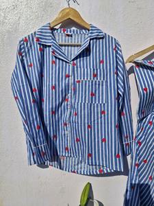 Conjunto de Pijama Floral de Manga Larga y Cintura Media, Ropa de Dormir de Algodón, Ropa de Estar por Casa, Traje de Noche para Mujer - Product Image 5