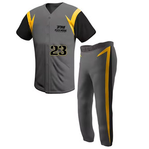 Uniforme de baseball respirant sur mesure pour les sports d'équipe avec maillot et pantalon, qualité supérieure disponible dans toutes les couleurs et tailles - Product Image 1
