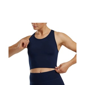 เสื้อครอปออกกำลังกายและโยคะแบบไร้ตะเข็บสำหรับผู้หญิง สไตล์ใหม่ ขายส่งตามสั่ง ระบายอากาศได้ดี เหมาะสำหรับฟิตเนส วิ่ง และโยคะ - Product Image 1