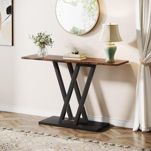 Table console en bois moderne de 43 pouces, table étroite pour canapé, pour chambre à coucher et salon, montage facile - Product Image 5