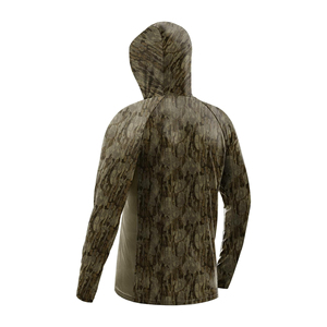 Men's Camouflage Hooded Long Sleeve Hunting Shirt Moisture Wicking Breathable Quick Dry Full Sleeve Polyester Mesh <b>Jacket</b> - Product Image 6