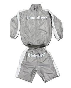 Conjunto de Chaqueta y Pantalones Cortos Deportivos de Dos Piezas de Nailon y Poliéster Personalizados para Verano 2026, Cortavientos para Hombre, Ropa Urbana - Product Image 1