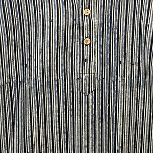 Premium Men's Classic Long Kurta | 100% Cotton Full Sleeve Ethnic Wear | <b>Block</b> <b>Printed</b> Floral Designer Kurta - Product Image 3