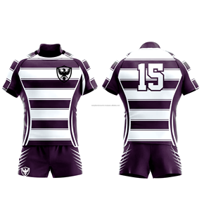 Servicio OEM 2025 sublimado nuevo diseño ropa de fútbol de Rugby de alta calidad personalizado rayas deporte Jersey Polo sublimación camiseta de Rugby - Product Image 5