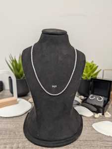 Collier de mariage original et tendance pour femme, en or 14 carats, avec diamants de laboratoire taille brillant, couleur E, taille 7-15, certifié IGI, de luxe - Product Image 5