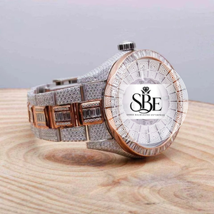 Reloj de Pulsera de Lujo Clásico Exclusivo, de Aleación, con Cuarzo, Diamante Moissanite Color D VVS1, Estilo Hip-Hop, Resistente al Agua, Elegante - Product Image 3