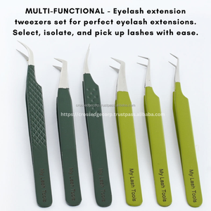 New Wholesale Fiber Tip Eyelash Extension Tweezer Micro Grip Custom Color High Quality Lash <b>Tool</b> - Product Image 5