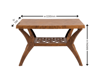 Wooden <b>Outdoor</b> Coffee <b>Table</b> Solid Wood Coffee <b>Table</b> Patio Centerpiece Rectangular Living Room Furniture - Product Image 2