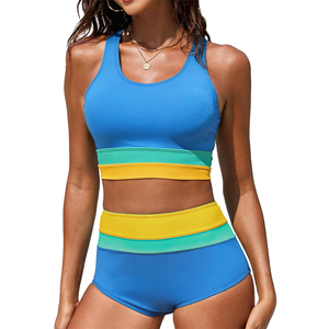 Professional Manufacture Swimming 2 Piece Set in Multi Colors Women Two Piece Sublimation Printed Swimsuit For Beach Wear - Product Image 1