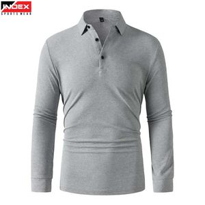 เสื้อโปโลแขนยาวคอตตอนริชสำหรับผู้ชาย โรงงานผลิตเสื้อโปโลแขนยาวลำลองสบายๆ สำหรับผู้ชาย ผู้ส่งออก - Product Image 1