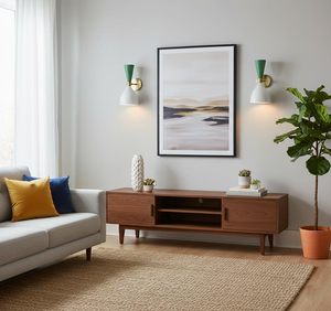 Mid Century Italian Diabolo Sputnik <b>Wall</b> <b>Sconce</b> – Pair of Adjustable Brass Plug-in <b>Wall</b> Lamps Vintage Modern for Home, Bedroom, - Product Image 4