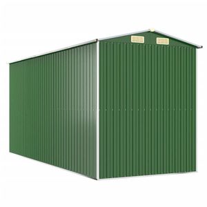 Abri de jardin en acier galvanisé vert de 75.6 po x 173.2 po x 87.8 po pour le rangement - Product Image 6