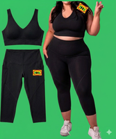 Nouvel ensemble de sport réversible et respirant grande taille, mode deux pièces pour femme, vêtements de yoga et de fitness à manches longues, tenue de gym à taille élastique