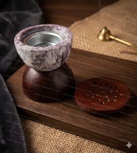 Quemador de incienso árabe religioso Bakhoor, Mubkhar, quemadores de Bakhoor de nácar y resina, incensario de Oud hecho a mano para mujer - Product Image 1