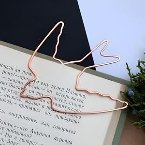 Handmade Copper Wire <b>Bookmark</b> Elegant Rose Design Durable Metal Page Marker Stylish Book Gift Readers Students Office and Home - Product Image 3