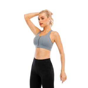 Soutiens-gorge de sport de yoga à fort impact avec logo personnalisé pour femmes Débardeurs d'entraînement de course à pied sans couture XL avec soutien de fitness athlétique - Product Image 5