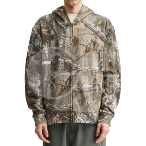 Sudaderas con capucha unisex OEM con cremallera y estampado forestal - Product Image 3