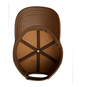Gorra de Béisbol de Cuero Premium para Hombre, Ajustable, Marrón, de Cuero Sintético, Estilo Snapback, Vintage, Casual, Urbana, para Exteriores - Product Image 4