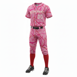 Uniforme de Béisbol Personalizable de Poliéster de Secado Rápido y Transpirable, Jersey y Pantalón, Ropa Deportiva Sublimada Estampada de Alta Calidad - Product Image 2
