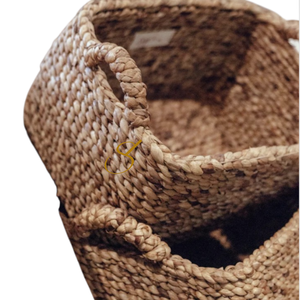 Luxury Handmade Water Hyacinth Organizer Basket for <b>Home</b> Decor - Product Image 4