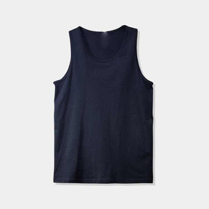 Men's Mint Green Solid Color O-Neck Knitted Sleeveless Tank Top Casual Wear Polyester/Cotton Anti-Pilling - Product Image 6
