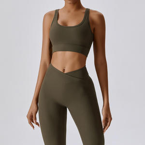 Conjunto de Yoga con Logotipo Personalizado, Tela Elástica Transpirable, Proveedor de Ropa Deportiva para Gimnasio - Product Image 1