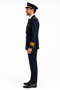 Uniformes de pilote de ligne personnalisés OEM ODM |   Ensemble complet sur mesure de qualité supérieure pour hommes à manches longues |   Fabricant 2026 |   Tous les uniformes des compagnies aériennes - Product Image 3