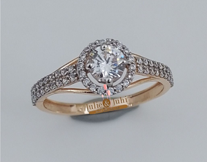 Anillo de Oro Amarillo Original de 22 Quilates para Mujer, Acabado Brillante, para Compromisos, Ceremonias, Eventos Nupciales, Ocasiones Festivas y Uso Diario - Product Image 1