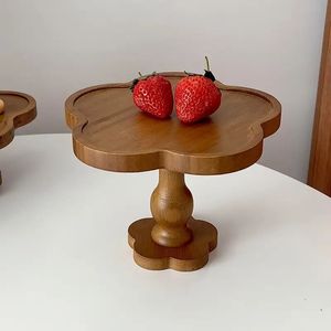 Multipurpose Handmade Round Durable Wooden <b>Cake</b> <b>Stand</b> with Classic Design for Home Dining Table and Festive Dessert Serving - Product Image 4