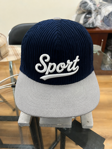 Wholesale Custom Two Tone Corduroy <b>Baseball</b> <b>Cap</b> Embroidery Logo <b>Caps</b> for Unisex High Quality Hats in Vietnam Factory - Product Image 1