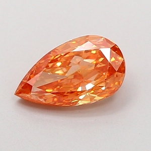 Diamant de laboratoire taille poire 0,99 ct, orange vif fantaisie, certifié VS1, CVD, diamant en vrac pour la fabrication de bijoux - Product Image 1