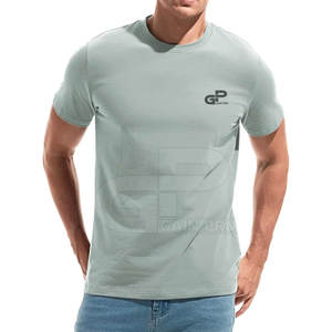 เสื้อยืดผู้ชายผ้าฝ้ายออร์แกนิคน้ำหนักเบา ใส่ได้ทุกวัน เนื้อผ้าระบายอากาศดี สวมใส่สบาย ทรงสวยทันสมัยสไตล์คนเมือง - Product Image 3