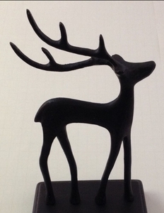 Black Aluminum <b>Reindeer</b> <b>Christmas</b> Ornament Deer Sculpture Tabletop Holiday Home Decor - Product Image 6