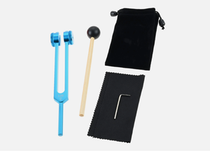 Diapasons bleus 128 Hz avec marteau en silicone pour la thérapie sonore musicale - Product Image 2