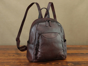 Premium Leather Laptop <b>Backpack</b> Custom <b>School</b> Office Business <b>Backpack</b> <b>Waterproof</b> Daily Carry Large Storage Fashion Bag For Men - Product Image 2
