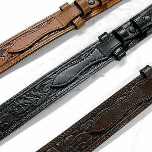 Nuevo diseño personalizado tallado a mano floral grabado cinturón de herramientas de cuero occidental y accesorios hombres y mujeres tamaños personalizados - Product Image 6